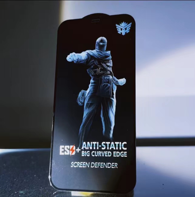 Easy installation esd premium hd anti-dust tempered glass screen pro 0.33mm anti-static screen protector film